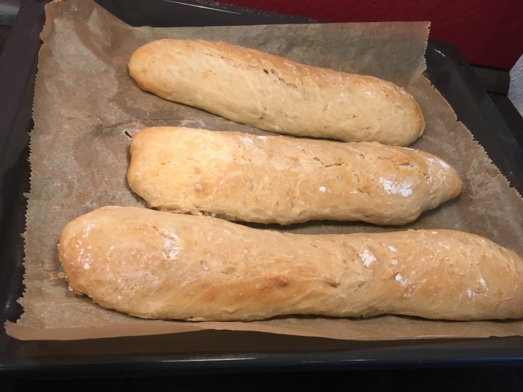 Französisches Baguette ohne Kneten