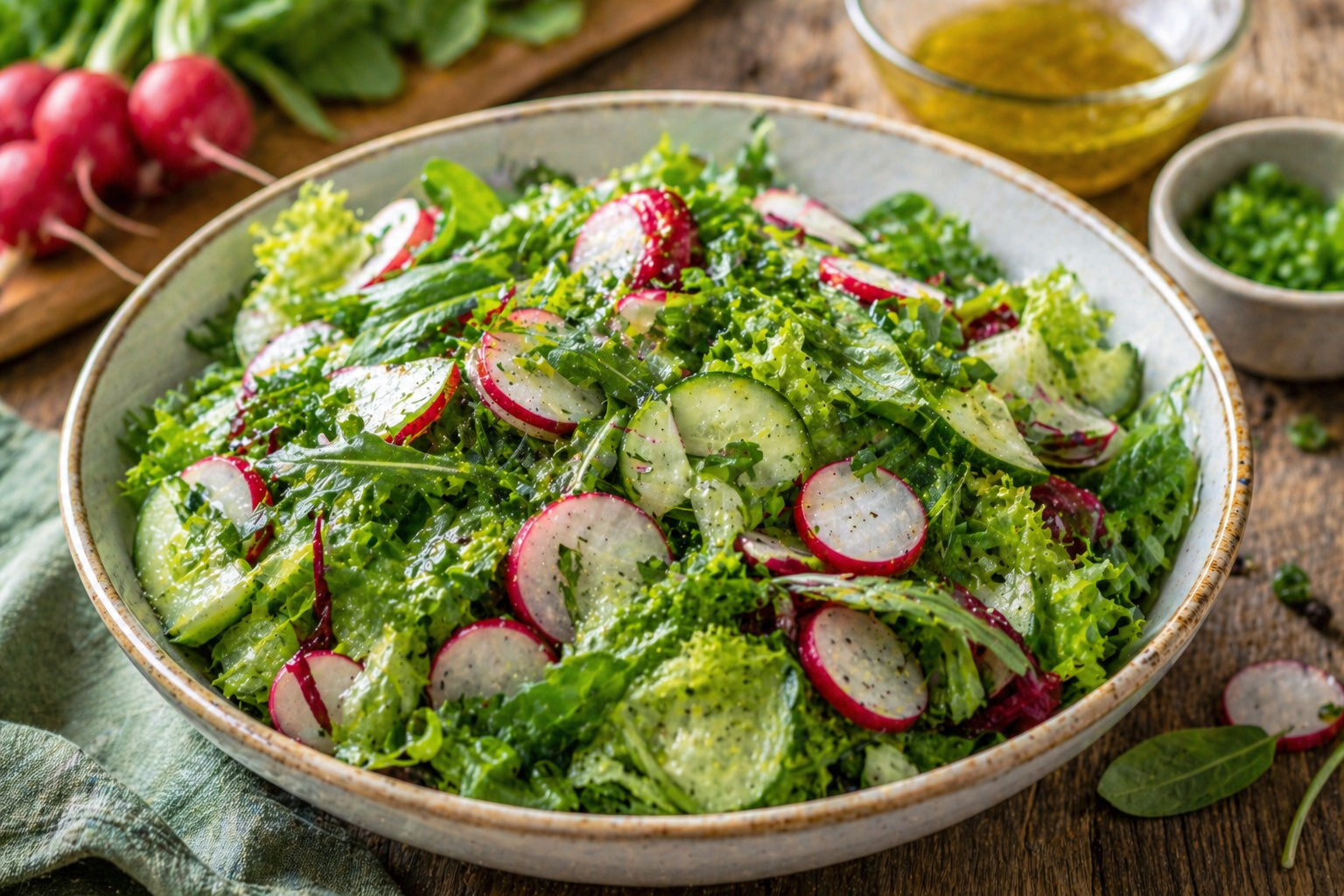 Frühlingssalat mir Radieschen 